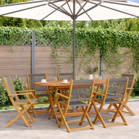 Sillas de jardín reclinables 6 uds madera maciza acacia gris de , Sillas de jardín - Ref: Foro24-3214569, Precio: 406,33 €, D...