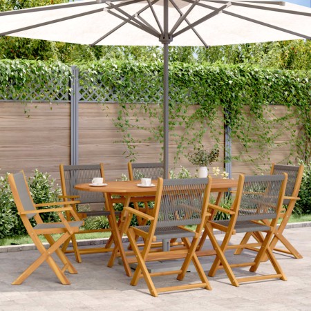 Sillas de jardín reclinables 6 uds madera maciza acacia gris de , Sillas de jardín - Ref: Foro24-3214569, Precio: 406,33 €, D...