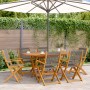 Sillas de jardín reclinables 6 uds madera maciza acacia gris de , Sillas de jardín - Ref: Foro24-3214569, Precio: 406,33 €, D...