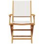 Sillas jardín plegables 4 uds tela madera maciza y tela crema de , Sillas de jardín - Ref: Foro24-3214574, Precio: 219,88 €, ...