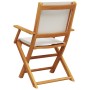 Sillas jardín plegables 4 uds tela madera maciza y tela crema de , Sillas de jardín - Ref: Foro24-3214574, Precio: 219,88 €, ...