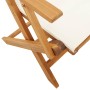 Sillas jardín plegables 4 uds tela madera maciza y tela crema de , Sillas de jardín - Ref: Foro24-3214574, Precio: 219,88 €, ...