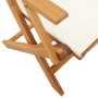 Sillas jardín plegables 8 uds tela madera maciza y tela crema de , Sillas de jardín - Ref: Foro24-3214576, Precio: 436,57 €, ...