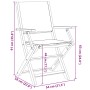 Sillas jardín plegables 8 uds tela madera maciza y tela crema de , Sillas de jardín - Ref: Foro24-3214576, Precio: 436,57 €, ...