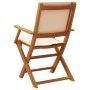 Sillas de jardín plegables 4 uds madera maciza y tela beige de , Sillas de jardín - Ref: Foro24-3214583, Precio: 255,20 €, De...