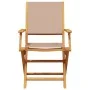Sillas de jardín plegables 6 uds madera maciza y tela taupe de , Sillas de jardín - Ref: Foro24-3214581, Precio: 379,36 €, De...