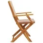 Sillas de jardín plegables 6 uds madera maciza y tela taupe de , Sillas de jardín - Ref: Foro24-3214581, Precio: 379,36 €, De...