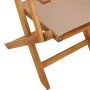 Sillas de jardín plegables 6 uds madera maciza y tela taupe de , Sillas de jardín - Ref: Foro24-3214581, Precio: 379,36 €, De...