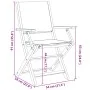 Sillas de jardín plegables 6 uds madera maciza y tela taupe de , Sillas de jardín - Ref: Foro24-3214581, Precio: 379,36 €, De...