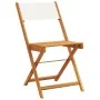 Sillas jardín plegables 6 uds tela madera maciza y tela crema de , Sillas de jardín - Ref: Foro24-3214611, Precio: 223,05 €, ...