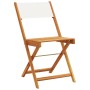Sillas jardín plegables 6 uds tela madera maciza y tela crema de , Sillas de jardín - Ref: Foro24-3214611, Precio: 211,28 €, ...