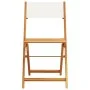 Sillas jardín plegables 6 uds tela madera maciza y tela crema de , Sillas de jardín - Ref: Foro24-3214611, Precio: 223,05 €, ...