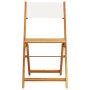 Sillas jardín plegables 6 uds tela madera maciza y tela crema de , Sillas de jardín - Ref: Foro24-3214611, Precio: 211,28 €, ...
