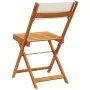 Sillas jardín plegables 6 uds tela madera maciza y tela crema de , Sillas de jardín - Ref: Foro24-3214611, Precio: 223,05 €, ...