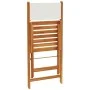 Sillas jardín plegables 6 uds tela madera maciza y tela crema de , Sillas de jardín - Ref: Foro24-3214611, Precio: 223,05 €, ...