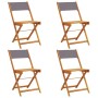 Sillas de jardín plegables 4 uds madera maciza y tela antracita de , Sillas de jardín - Ref: Foro24-3214613, Precio: 145,49 €...
