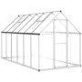 Invernadero con marco base aluminio plateado 334x169x195 cm de , Invernaderos - Ref: Foro24-3266326, Precio: 545,44 €, Descue...