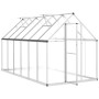 Invernadero con marco base aluminio plateado 334x169x195 cm de , Invernaderos - Ref: Foro24-3266326, Precio: 545,44 €, Descue...