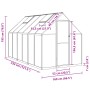 Invernadero con marco base aluminio plateado 334x169x195 cm de , Invernaderos - Ref: Foro24-3266326, Precio: 545,44 €, Descue...