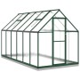 Invernadero con marco base aluminio verde 334x169x202 cm de , Invernaderos - Ref: Foro24-3266330, Precio: 629,91 €, Descuento: %