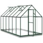 Invernadero con marco base aluminio verde 334x169x202 cm de , Invernaderos - Ref: Foro24-3266330, Precio: 629,91 €, Descuento: %