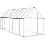 Invernadero con marco base aluminio plateado 445x169x195 cm de , Invernaderos - Ref: Foro24-3266332, Precio: 622,84 €, Descue...