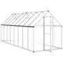 Invernadero con marco base aluminio plateado 445x169x195 cm de , Invernaderos - Ref: Foro24-3266332, Precio: 622,84 €, Descue...