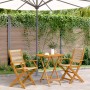 Juego de bistro de 3 piezas polipropileno y madera maciza beige de , Conjuntos de jardín - Ref: Foro24-3281855, Precio: 247,4...