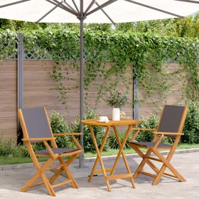 Juego de bistro de 3 piezas tela y madera maciza antracita de , Conjuntos de jardín - Ref: Foro24-3281857, Precio: 174,77 €, ...