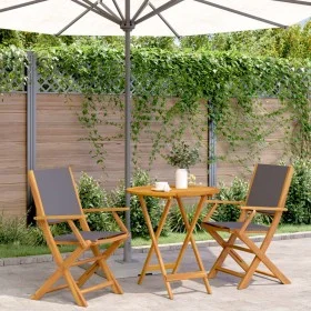 Juego de bistro de 3 piezas tela y madera maciza antracita de , Conjuntos de jardín - Ref: Foro24-3281857, Precio: 172,04 €, ...