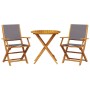 Juego de bistro de 3 piezas tela y madera maciza antracita de , Conjuntos de jardín - Ref: Foro24-3281857, Precio: 174,77 €, ...