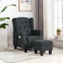Sillón de masaje con reposapiés tela gris oscuro de vidaXL, Sillones de masaje eléctricos - Ref: Foro24-320162, Precio: 257,3...