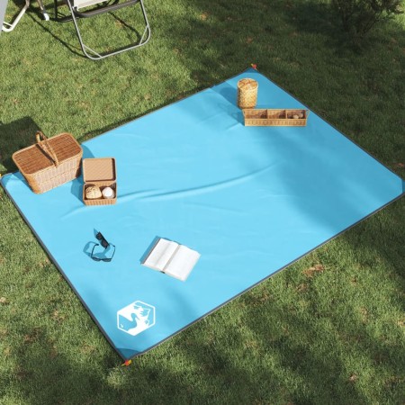 Manta de picnic con piquetas azul 205x155 cm de , Camping y senderismo - Ref: Foro24-4004201, Precio: 14,37 €, Descuento: %