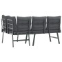 Bancos de jardín cojines 2 pzas acero recubrimiento polvo negro de , Bancos de jardín - Ref: Foro24-4008105, Precio: 241,02 €...