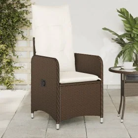 Sillones reclinables jardín con cojines marrones 2 uds ratán PE de , Sillas de jardín - Ref: Foro24-365686, Precio: 258,11 €,...