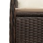 Sillones reclinables jardín con cojines marrones 2 uds ratán PE de , Sillas de jardín - Ref: Foro24-365686, Precio: 225,52 €,...