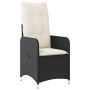 Sillas de jardín reclinables con mesa 2 uds ratán PE negro de , Sillas de jardín - Ref: Foro24-365690, Precio: 261,54 €, Desc...