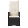 Sillas de jardín reclinables con mesa 2 uds ratán PE negro de , Sillas de jardín - Ref: Foro24-365690, Precio: 261,54 €, Desc...