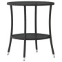 Sillas de jardín reclinables con mesa 2 uds ratán PE negro de , Sillas de jardín - Ref: Foro24-365690, Precio: 261,54 €, Desc...