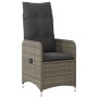 Sillas de jardín reclinables con mesa 2 uds ratán PE gris de , Sillas de jardín - Ref: Foro24-365692, Precio: 268,58 €, Descu...