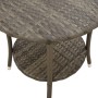Sillas de jardín reclinables con mesa 2 uds ratán PE gris de , Sillas de jardín - Ref: Foro24-365692, Precio: 268,58 €, Descu...