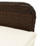 Sillones reclinables jardín con cojines marrones 2 uds ratán PE de , Sillas de jardín - Ref: Foro24-365701, Precio: 256,70 €,...