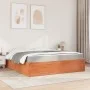 Cama con colchón madera maciza de pino marrón cera 180x200 cm de , Camas y somieres - Ref: Foro24-3281927, Precio: 465,81 €, ...