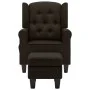 Dunkelbrauner Massagesessel aus Stoff mit Fußstütze von vidaXL, Elektrische Massagesessel - Ref: Foro24-320166, Preis: 252,60...