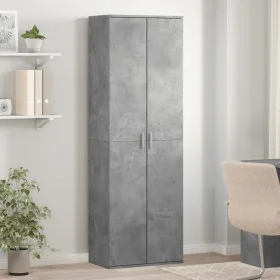 Aparador alto madera de ingeniería gris hormigón 60x35x180 cm de , Taquillas y armarios de almacenamiento - Ref: Foro24-32766...