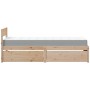 Cama con cajones y colchón madera maciza pino blanco 90x190 cm de , Camas y somieres - Ref: Foro24-3281919, Precio: 302,23 €,...
