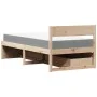Cama con cajones y colchón madera maciza pino blanco 90x190 cm de , Camas y somieres - Ref: Foro24-3281919, Precio: 309,38 €,...
