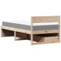 Cama con cajones y colchón madera maciza pino blanco 90x190 cm de , Camas y somieres - Ref: Foro24-3281919, Precio: 302,23 €,...