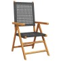 Set de comedor de jardín 7 pzas ratán PE madera acacia negro de , Conjuntos de jardín - Ref: Foro24-3281718, Precio: 741,43 €...