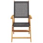 Set de comedor de jardín 7 pzas ratán PE madera acacia negro de , Conjuntos de jardín - Ref: Foro24-3281718, Precio: 741,43 €...